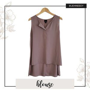 Worthington Light Brown Sleeveless High/Low Blouse